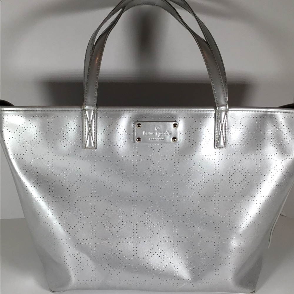 KATE SPADE HARMONY METALLIC HEARTS TOTE